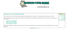 Desktop Screenshot of crosswordpuzzlegames.com