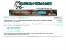 Tablet Screenshot of crosswordpuzzlegames.com